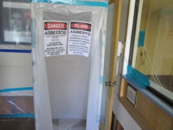 Protective asbestos setup inside